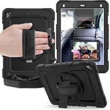 For iPad Pro 11 10.2 Air 4 Mini 6 5 Shockproof Armor Case Kickstand w/Strap picture