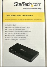 StarTech 2 Port 4K 60Hz HDMI Compact Desktop KVM Switch w/USB Type-C SV211HDUC picture