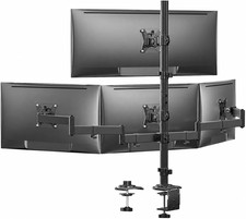 4 Monitor Mount for 13-34 Inch Screens, Fully Adjustable Heavy Duty Monitor Desk picture