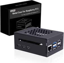 GeeekPi Metal Case for Raspberry Pi 5, Support PCIe to M2 NVMe Shield N04/N05/X1 picture