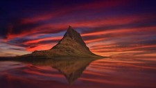 Landscape mountains rocks reflection river clouds Custom Gaming Mat Desk picture
