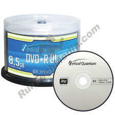 50 Optical Quantum 8x 8.5GB DVD+R DL Double Layer Logo Top Discs OQDPRDL08LT picture