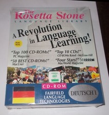 THE ROSETTA STONE DEUTSCH LEVEL I CD-ROM WIN MAC 1996 ITALIAN GUIDE VINTAGE picture