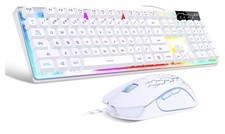 MageGee K1 Wired Gaming Keyboard Mouse Combo White Illuminated QWERTY English picture