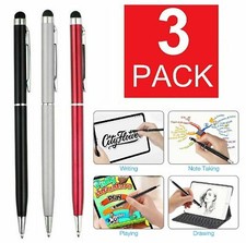 3x 2in1 Touch Screen Pen Stylus Universal For iPhone iPad Samsung Tablet Phone picture