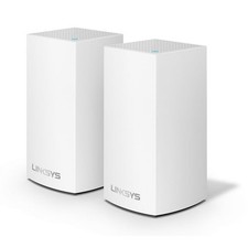 LINKSYS VELOP DUAL BAND AC2400 INTELLIGENT MESH WIFI ROUTER 2 PACK - WHITE picture