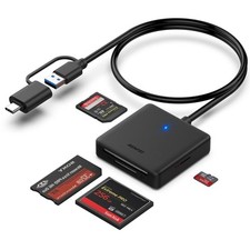Memory Card Reader, Benfei 4In1 Usb 3.0 And Usb-c To Sd Micro Sd Ms Cf picture