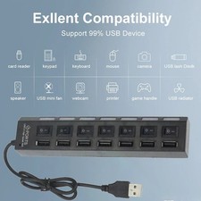 Switch Extension Hub 7-port USB2.0 Hub Computer USB Extension Hub One Drag Seven picture