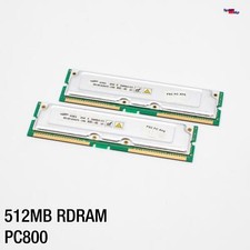 512MB 2x256MB RDRAM PC800 RIMM ECC SAMSUNG MR18R1628AF0-CM8 800-40 SERVER RAM picture