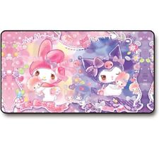 Anime My Melody & Kuromi Mouse Pad Cute PC Desk Mat Non-Slip Table Pad 29”x15.7” picture