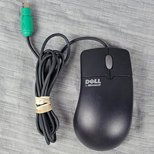 Vintage Dell Microsoft IntelliMouse 1.3A PS/2 Ball Mouse X06-08811 Black picture