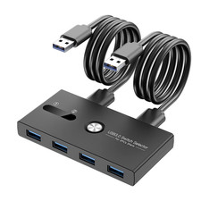 USB Switch, USB 3.0 Switcher 2 Computers Share 4 USB for PC Mouse Keyboard picture