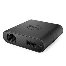Genuine Dell DA200 4-in-1 USB-C Adapter Hub HDMI VGA Ethernet USB 3.0 Black picture