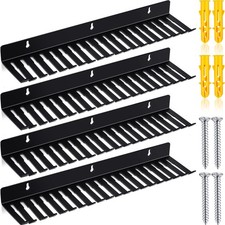 Geetery 4 Pcs Wall Mountable Cable Hanger Cord Rack Organizer Black Holder with picture