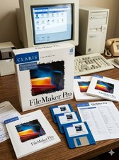 Vintage 1992 Claris FileMaker Pro v2.0 Windows PC Big Box Complete CIB Tested 💾 picture