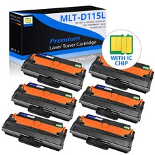 6 PACK - for Samsung MLT-D115L D115L Black Toner Cartridge SL-M2830DW SLM2870FW picture