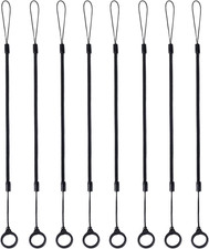 8Pcs Elastic Lanyard Tether, Retractable Spring Coil Strap with Anti-Lose Rings picture