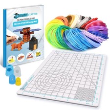 3D Pen Filament with Silicon Design Mat and Compatible 9 x 7, Transparent picture