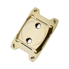 All-Metal Gold CPU Waterblock AMD AM4 AM5, G1/4 Copper Base Backplate, US Stock picture