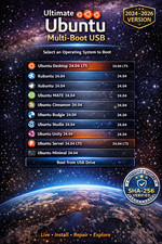 Ubuntu Multi-Boot USB – Top 10 Ubuntu Distros | Ultimate Linux Bootable USB 24.4 picture