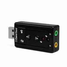 USB 2.0 External 7.1 Channel 3D Virtual Sound Card Mic Adapter Laptop PC #15 NEW picture