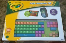 NEW 2009 Crayola 3-pc Computer Kit Keyboard, Optical Mouse & Mouse Pad Colorful picture