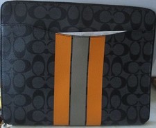 NWT Coach Varsity Signature Tech Case- Charcoal/ Orange F66311-$150 picture