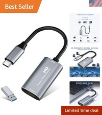 Compact Plug-and-Play HDMI Capture Card - 4K Support for Gaming & Live Streaming picture