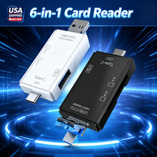 6 in 1 USB 3.0 Type C Card Reader SD Micro SD TF OTG Memory Adapter Laptop PC US picture