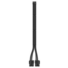 RTX 3000 Series 12 Pin to Dual 8 Pin PCIe Sleeved Extension Cable 300 MM Black picture
