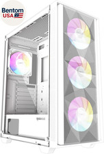 V217 ATX Mid Tower Mesh Gaming PC Case, High Airflow Front Panel Design, 4X 120M picture