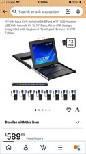 MT-VIKI 8 Port KVM Switch LCD Monitor W/ Keyboard & Touchpad MT-1708UL NEW picture