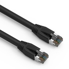 20 Pack of 10Ft CAT8 S/FTP Ethernet Network Cable Black 24AWG picture