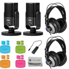 Rode NT-USB Mini USB Microphone Bundle with 2x Closed-Back Studio Headphones, 4- picture