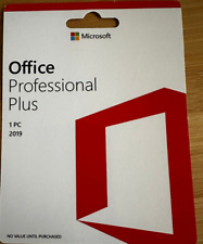 Official Microsoft Office Professional Plus 2019 1 User Shipped Sealed Card picture