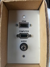 PanelCrafters PC-G1796-E-P-W HDMI Computer Audio Wall Plate, White picture
