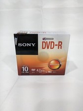 Sony DVD-R 10 Pack, 120min 4.7 GB AccuCORE w/ Cases Brand New Factory Sealed picture