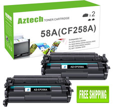 Aztech Compatible Toner Cart Replacement for HP 58A CF258A Black 2 Pack NO CHIP picture