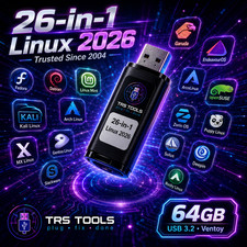 Prepared Linux USB 64GB | 26-in-1 Multiboot Media for Testing and Live Use picture