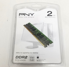 Genuine PNY DDR2 Ram PC2-6400 2 GB PC Memory MD2048SD2-800 picture