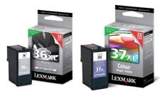 2 NEW Genuine Factory Sealed Lexmark 36XL Black 37XL Color Inkjet Cartridges picture