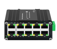 Mini Industrial 10 RJ45 Ports Gigabit Ethernet PoE Switch with 12V/24V/48V Input picture