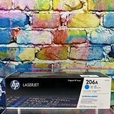 HP 206A Cyan LaserJet Original HP Toner Cartridge Cyan W2111A Genuine Sealed New picture
