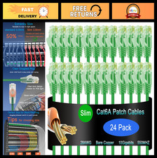 Cat6a Slim Ethernet Patch Cable 3ft (24 Pack) - 10G Network Cables for Home/Offi picture