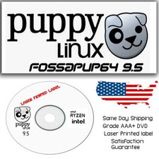 Puppy Linux 9.5 Live/Installer DVD - Perfect for Older 64-bit PCs Same DayUSA picture