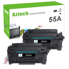 2PK High Yield CE255A 55A Toner Compatible With HP LaserJet P3015n P3015x P3016 picture