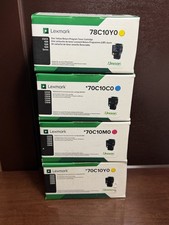 Lexmark 70C1HC0 70C1XM0 70C1HY0 X 2 High Yield CS510 Yellow Cyan Magenta picture