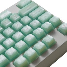 ULTRAEQUIP Jade Keycaps 160 Keys Double Shot PBT RSA Profile Translucent Shin... picture