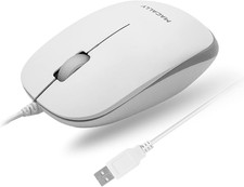 Macally USB Wired Mouse for Mac and Windows - Plug and Play 3 Button Corded Comp picture