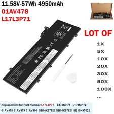 ❤️LOT L17L3P71 Battery For Lenovo thinkpad t480s 01AV478 01AV480 L17M3P71 57WH picture